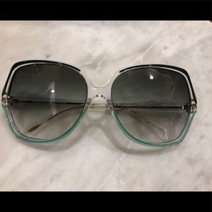 Oliver Peoples Green and Clear Sunglasses